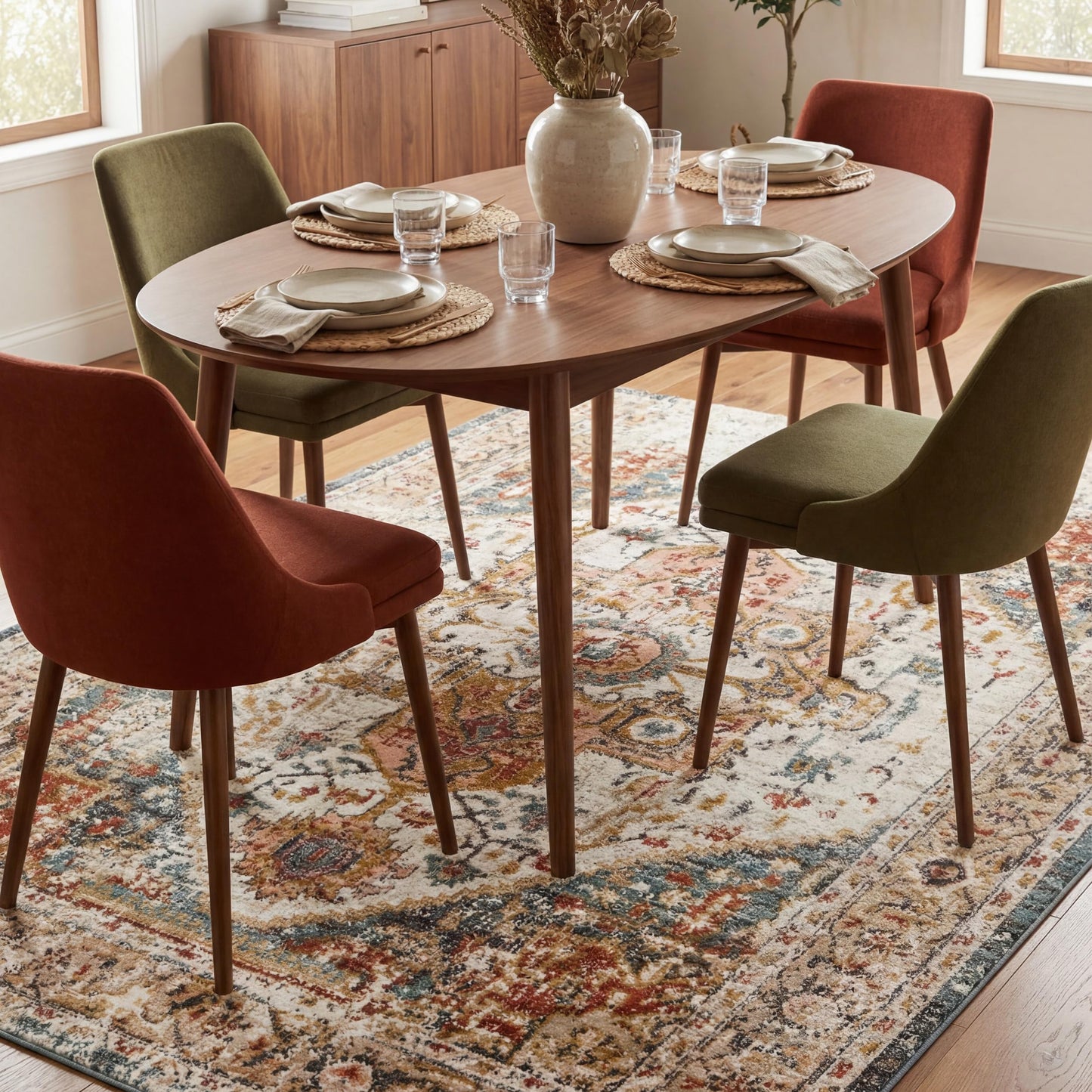nuLOOM Performance Oriental Style Area Rug, Vintage Design, Durable, Easy to Clean, Justine Beige, 8' x 10'