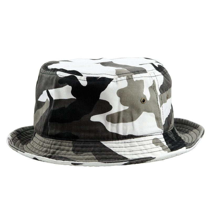 Gelante Camo Cotton Bucket Hat for Women and Men Packable Travel Summer Beach Hat 1900-City Camo-L/XL