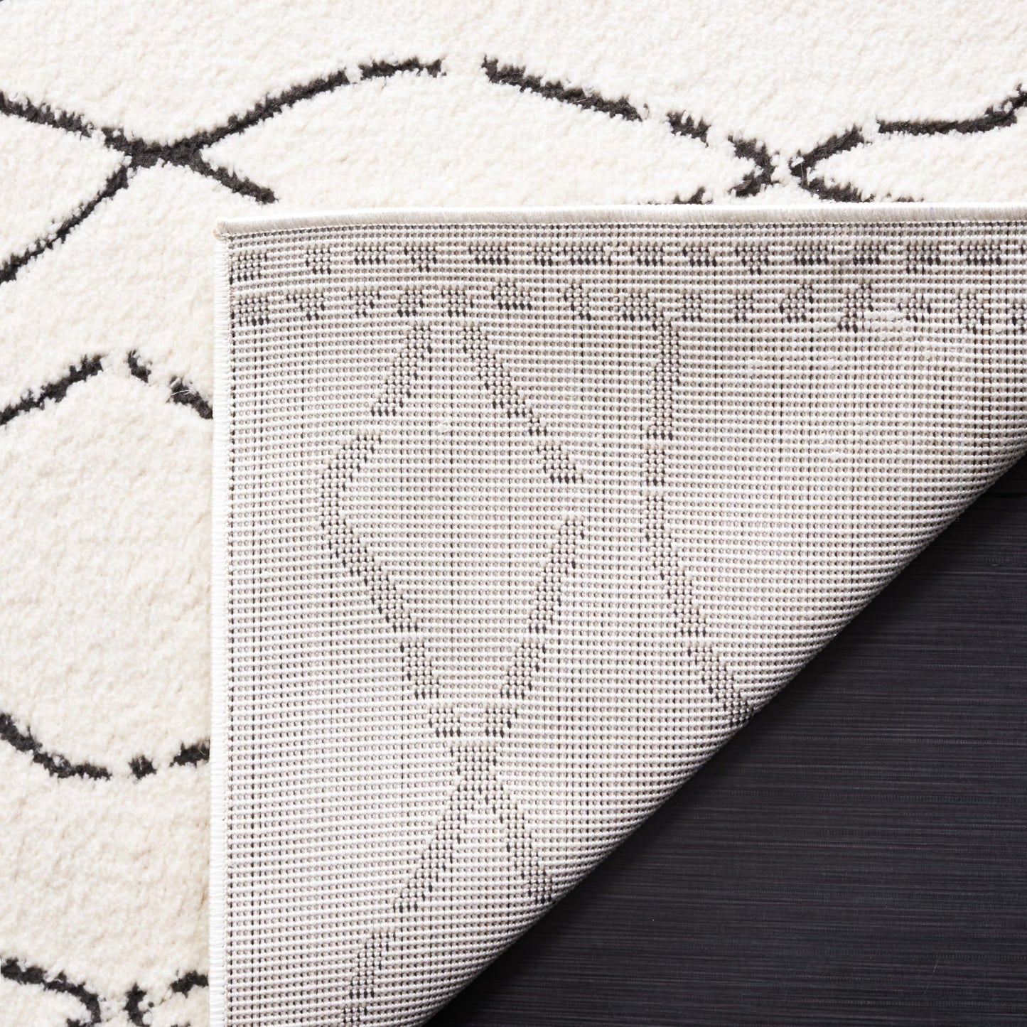 SAFAVIEH Melody Collection Area Rug - 9' x 12', Ivory & Black, Moroccan Boho Design, Non-Shedding & Easy Care, Ideal for High Traffic Areas in Living Room, Bedroom, Dining Room (MEL112B-9)