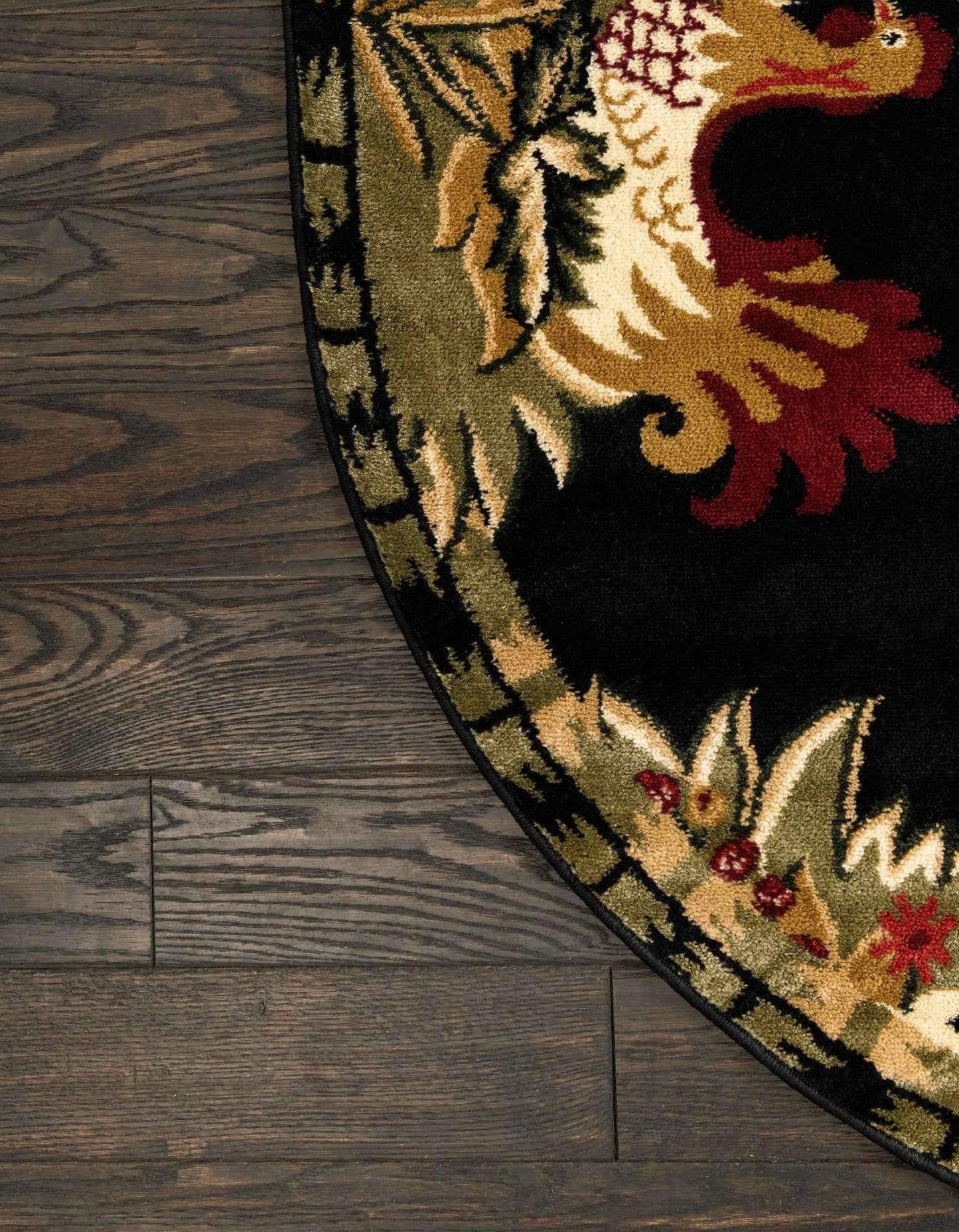 Unique Loom Barnyard Collection Area Rug - Farm (3' 3" x 5' 3" Oval, Black/ Cream)