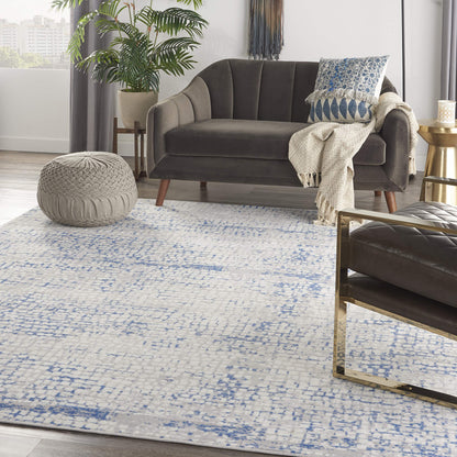 Nourison Home Whimsicle Abstract Grey Blue 7' x 10' Area Rug, Easy Cleaning, Non Shedding, Bed Room, Living Room, Dining Room, Kitchen (7x10)