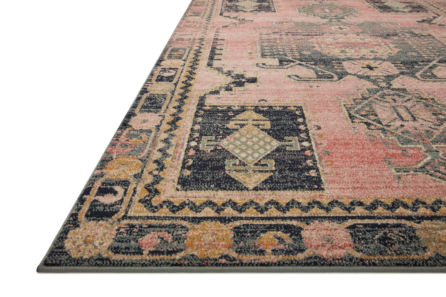 Loloi Jocelyn Collection JOC-06 Rose/Rose 6'-7" x 9'-7" .38" Thick Area Rug