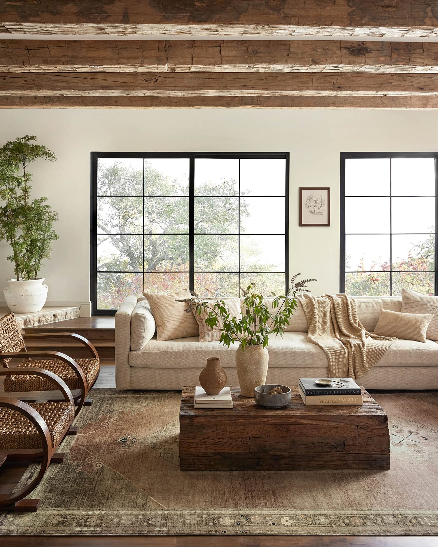 Loloi Magnolia Home by Joanna Gaines Sinclair Collection SIN-06 Clay/Tobacco 5'-0" x 7'-0", .25" Pile Height, Machine Washable, Area Rug