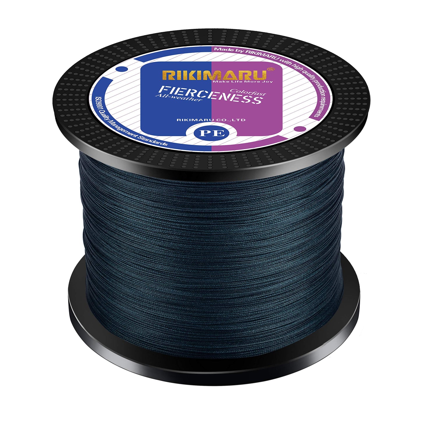 RIKIMARU Braided Fishing Line Abrasion Resistant Superline Zero Stretch & Low Memory Extra Thin Diameter Dark Gray 327Yds, 150LB