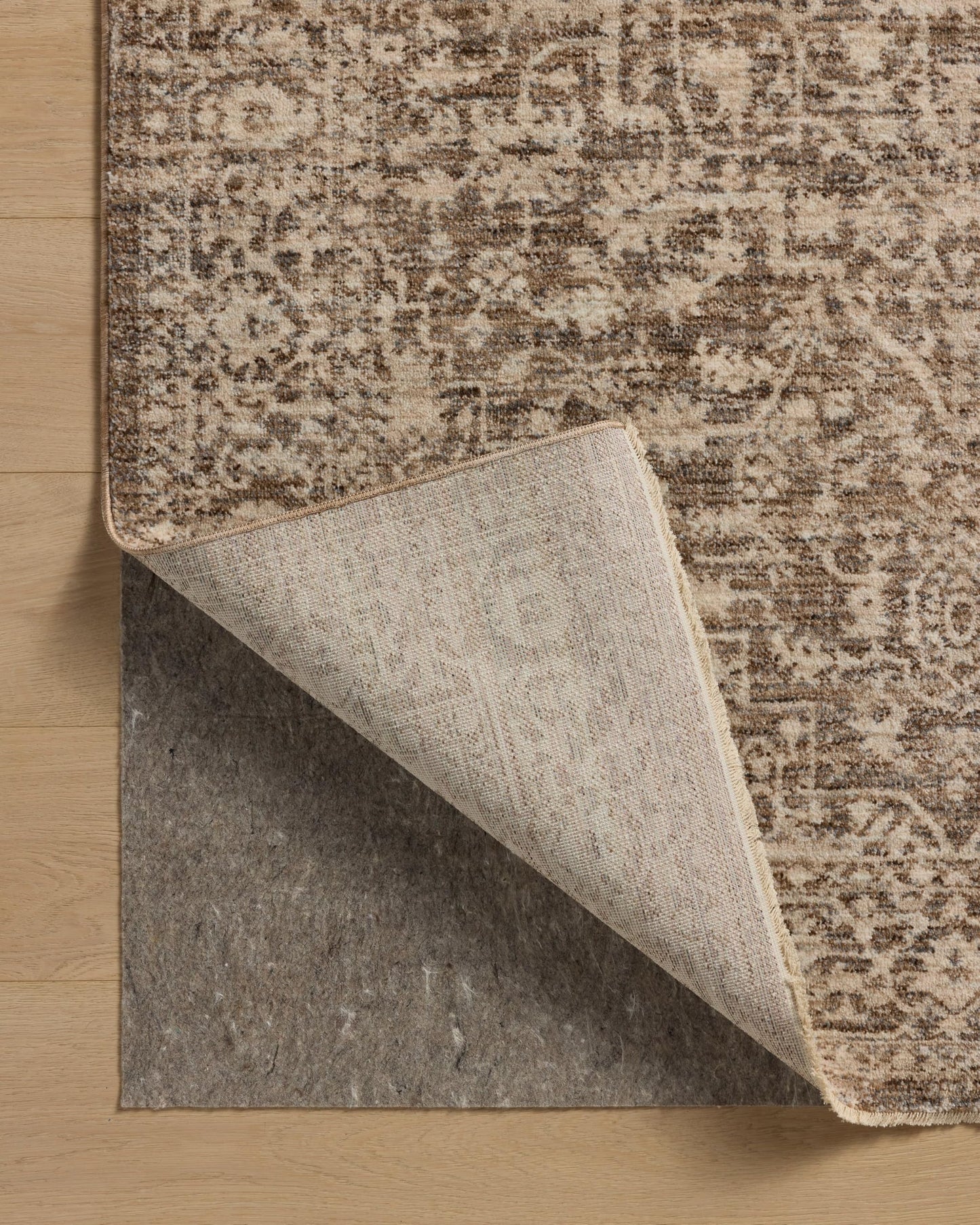 Loloi Newman Collection NEW-02 Dark Taupe/Natural 5'-3" x 7'-6" .37" Pile Height, Area Rug, Soft, Durable, Non-Shedding, Easy Clean, Rug for Living Room