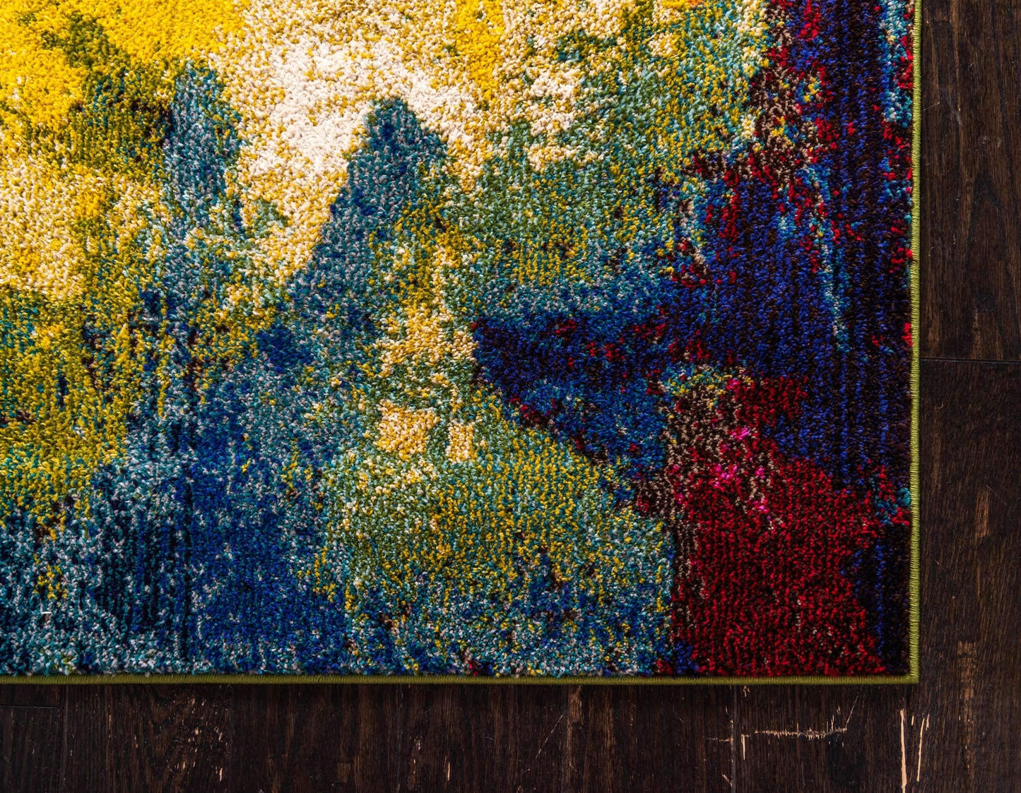 Unique Loom Estrella Collection Colorful, Abstract, Watercolor, Modern, Eclectic Area Rug (3' 3 x 5' 3 Rectangular, Multi/Beige)