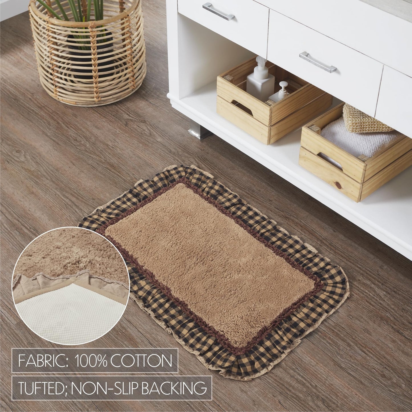 VHC Brands Maisie Bath Mat, 20x30