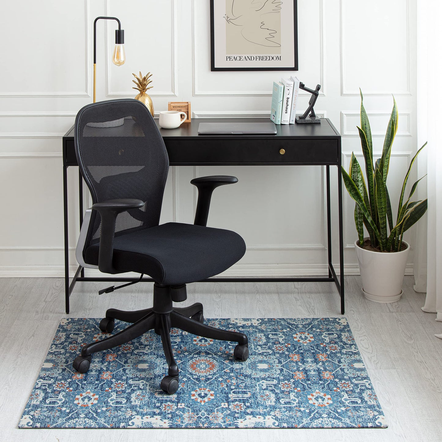 Anji Mountain Rug'd Office Chair Mat for Carpet & Hardwood Floor - Jacquard Woven, Anti-Slip Backing, Low Pile, Floor Protector Desk Chair Mat, Office Rugs for Rolling Chairs (Alta - 36" x 48")