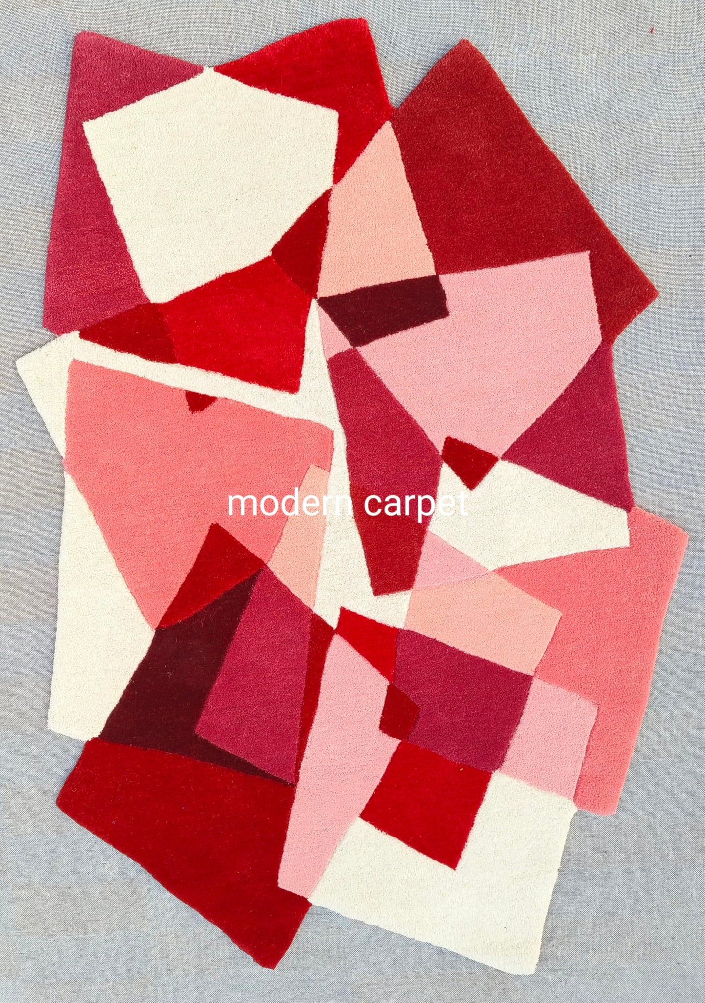 Irregular Shaped Throw Rugs Illusion Pattern Hand-Tufted 100% Wool Handmade Area Rugs 3X5 Ft Multicolor Elegant Hand Tufted Entryway Carpet (3x5 Feet)