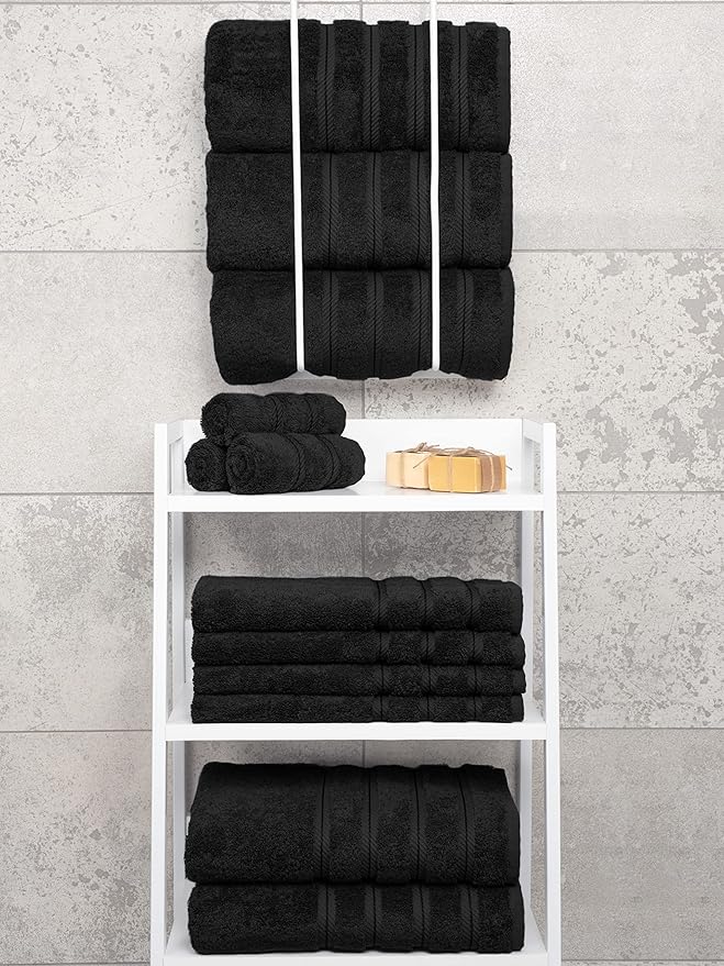 American Soft Linen Luxury 4 Piece Bath Towel Set, 600 GSM 100% Cotton Turkish