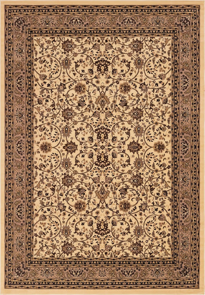Unique Loom Sialk Hill Collection Area Rug - Washington (9' 10" x 14' 1" Rectangle, Ivory/ Beige)