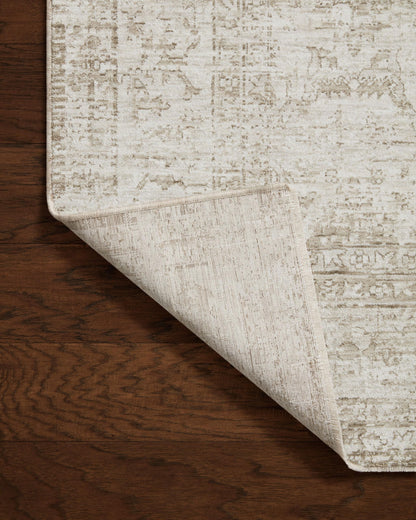 Loloi Amber Lewis Honora Collection HON-01 Ivory/Natural 5'-3" x 7'-9" Area Rug