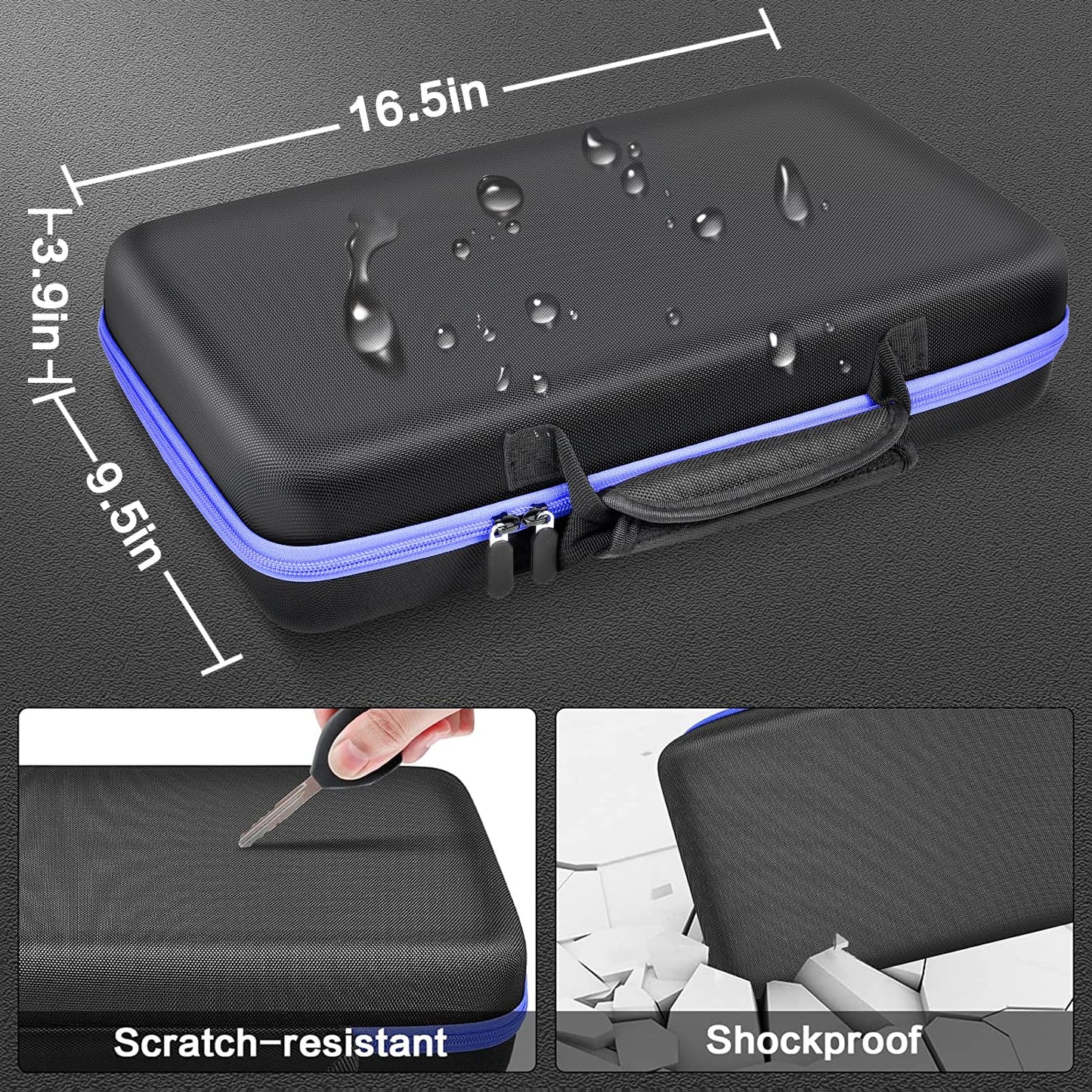 Knife Display Case for 66+ Pocket Knives, Butterfly Knife Storage Box, Folding Knives Organizer Holder, Knives Collection Protector for Survival, Tactical, Outdoor, EDC Mini Knife (Bag Only) - Blue