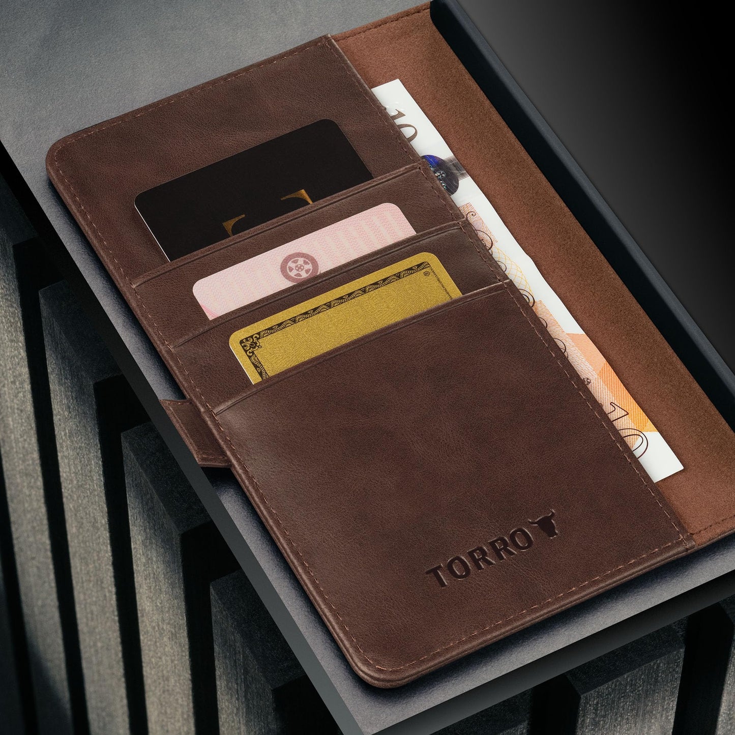 TORRO Leather Case Compatible with Samsung Galaxy S26 Ultra 5G 2026 - Premium Leather Wallet Case with Kickstand and Card Slots (Dark Brown)