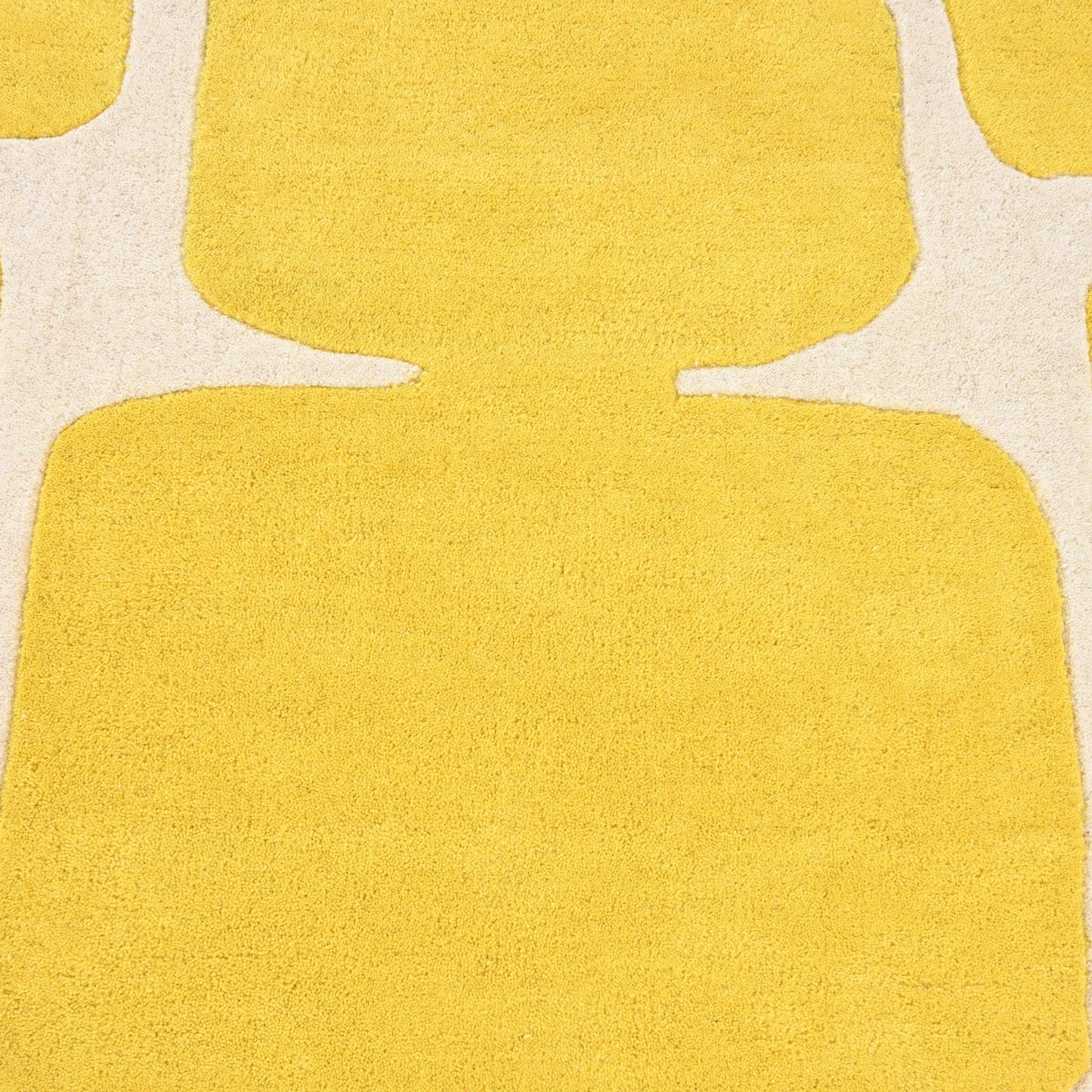 Restoration and Renovation Modern Wool Area Rug - Contemporary Abstract Geometric Design, Thick & Soft Hand-Tufted Carpet - Ideal for Indoor Decor in Living Room, Bedroom (Honey, 5' x 8')