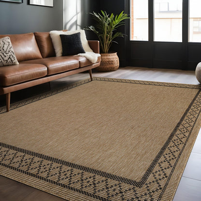 Luul Home Easy Jute Rugs 5x7 Frame Natural Color Living Room Indoor Outdoor Area Rug for Patio and Kitchen Rug High Traffic Washable Easy to Clean Solid Boho Woven Design Carpet (5 x 7)