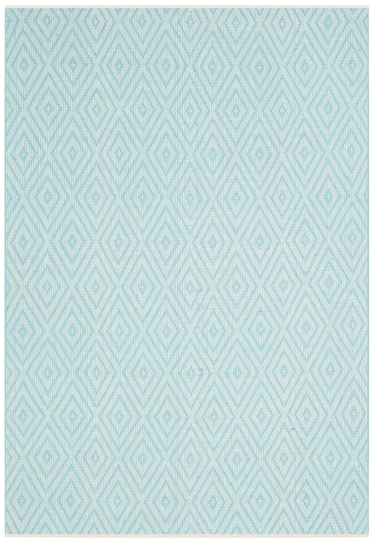 SAFAVIEH Montauk Collection Area Rug - 6' x 9', Turquoise & Ivory, Handmade Trellis Cotton, Ideal for High Traffic Areas in Living Room, Bedroom (MTK811H)