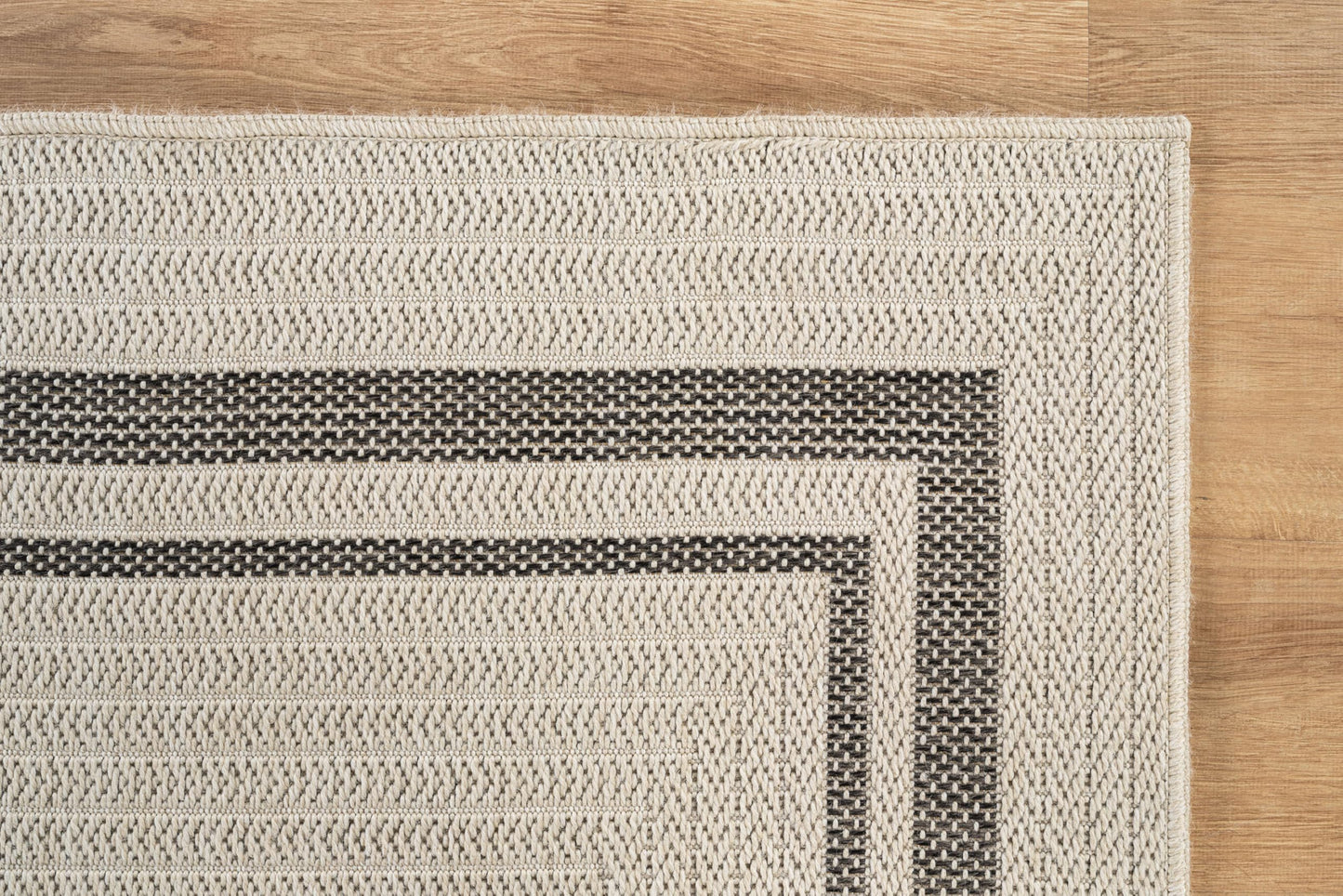 Beverly Rug Easy Jute Bordered Rug 8x10 Washable Durable Indoor Outdoor Area Rugs for Living Dining Room Patio Office Stain Resistant Non Shedding Casual Indoor Outside Carpet 8 x 10 Off-White