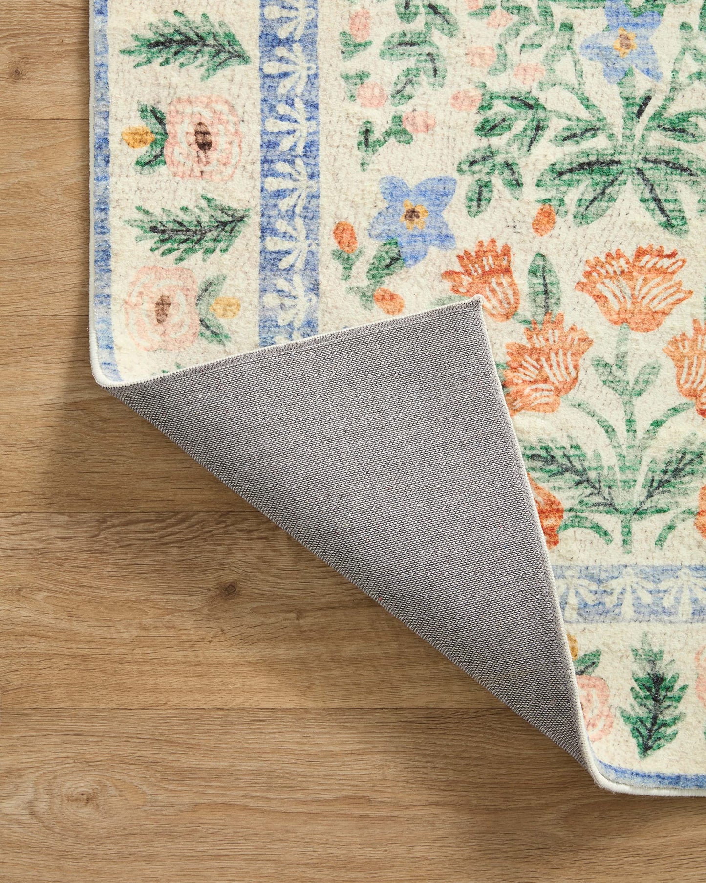 Loloi Rifle Paper Co. Eden Collection EDE-02 Mughal Garden Cream 5'-0" x 7'-6" Area Rug feat. CloudPile™