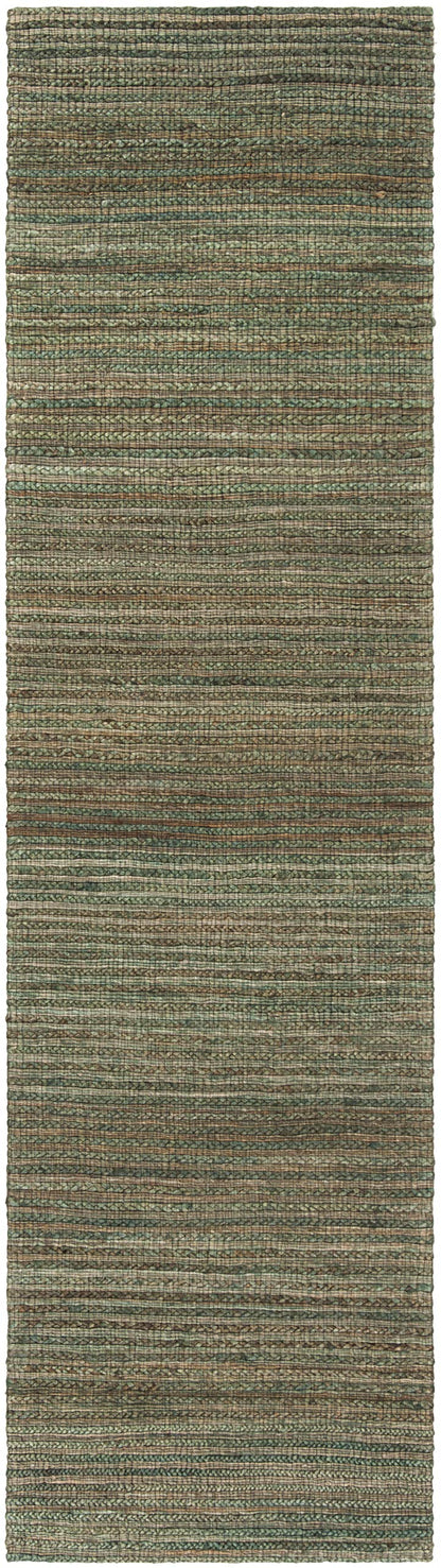 SAFAVIEH Cape Cod Collection Runner Rug - 2'3" x 8', Sage & Natural, Handmade Braided Hemp, Ideal for High Traffic Areas in Living Room, Bedroom (CAP503B)