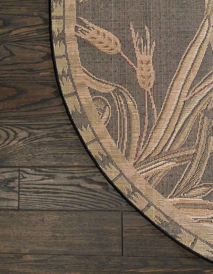 Unique Loom Barnyard Collection Area Rug - Farm (3' 3" x 5' 3" Oval, Black/ Cream)