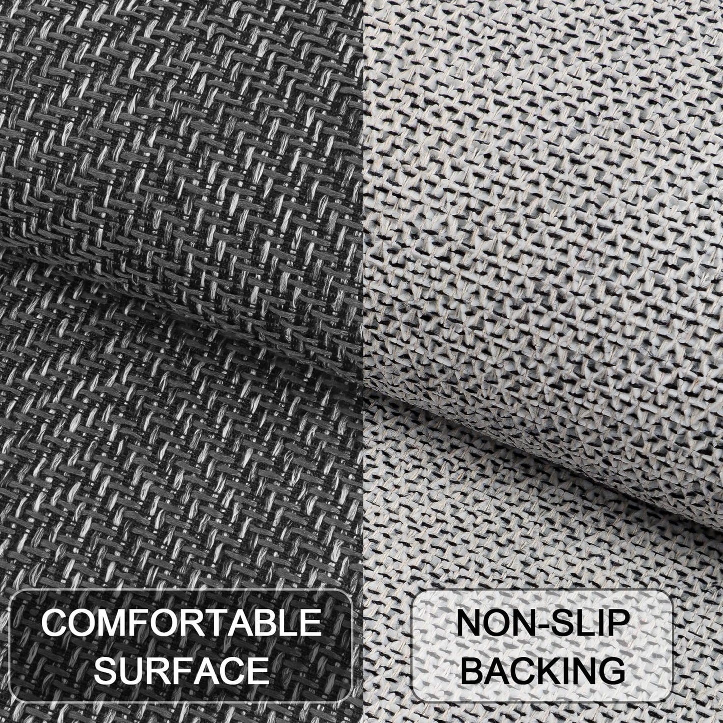 ENHASIV Ultra Thin Indoor Door Mat 24"x36", Washable Door Mat Indoor Entrance, Non Slip Rubber Backing Doormat Low-Profile Inside Entryway Mat, Unique Herringbone Design Entry Mat, Dark Grey (FOLD)
