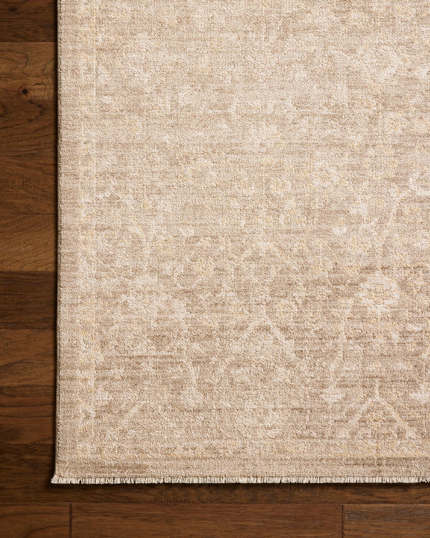 Loloi Chris Loves Julia Palma Collection PLM-01 Bark/Natural 5'-3" x 7'-6" Area Rug Vintage Style Boho Living Room Bedroom Carpet