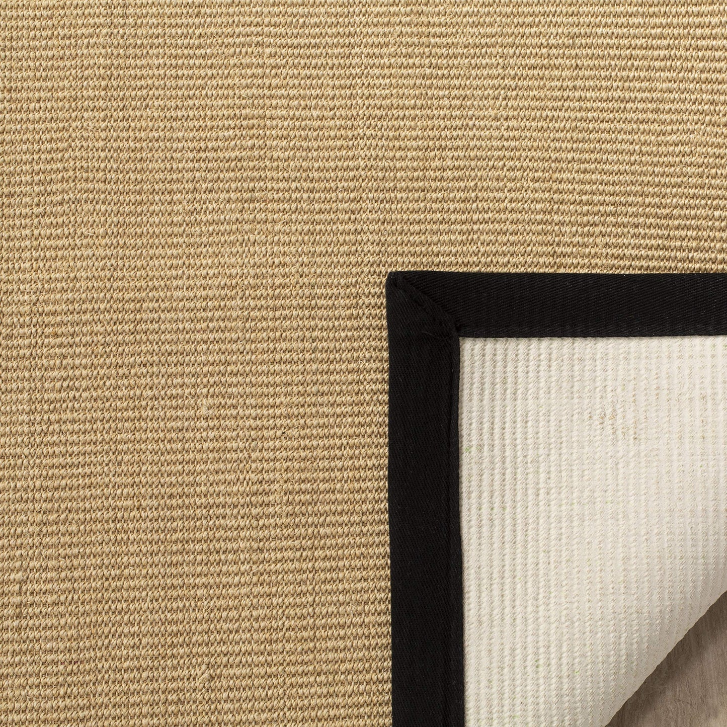 SAFAVIEH Natural Fiber Collection Runner Rug - 2'6" x 10', Beige & Black, Border Sisal Design, Easy Care, Ideal for High Traffic Areas in Living Room, Bedroom (NF131A)