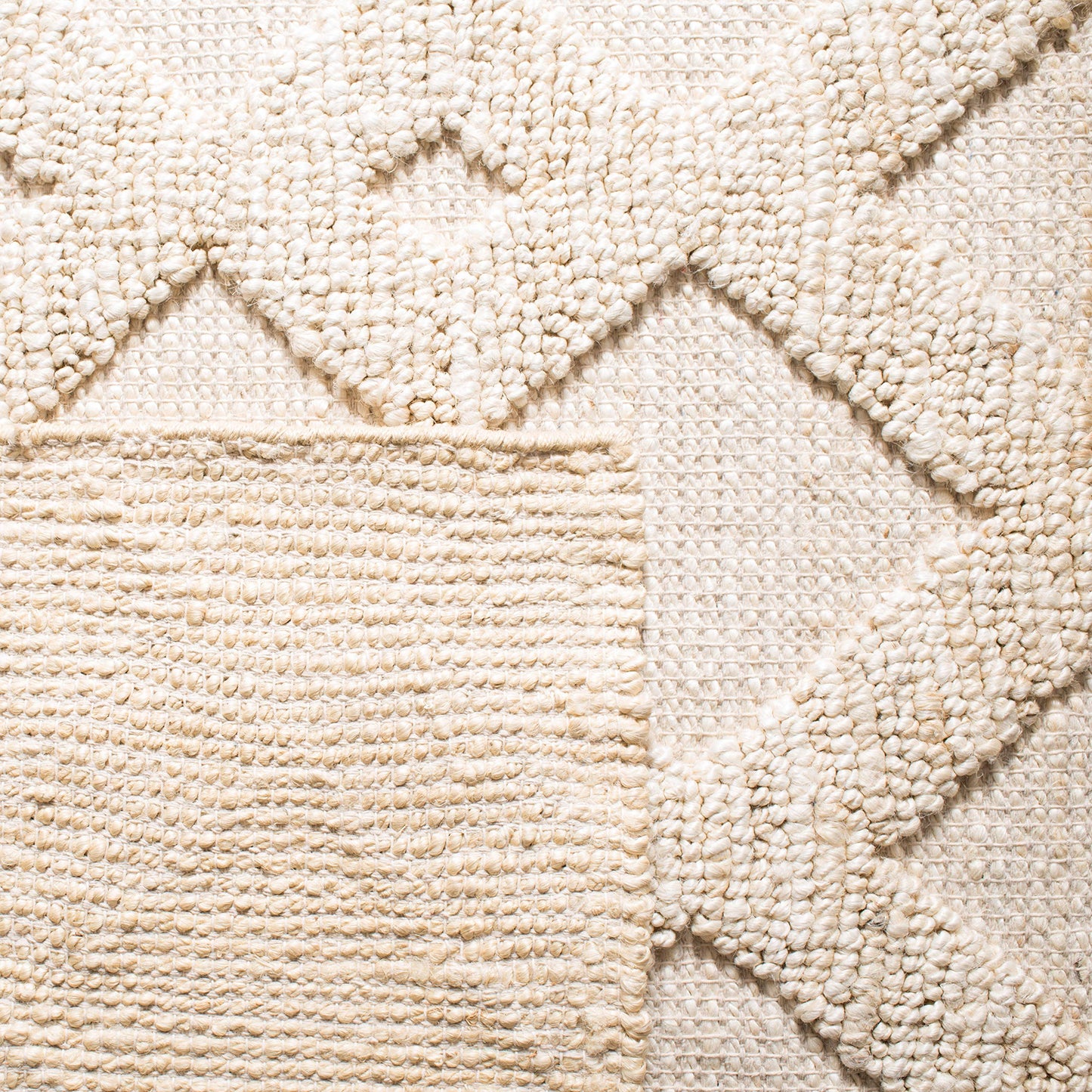 SAFAVIEH Natural Fiber Collection Area Rug - 5' x 8', Ivory, Handmade Boho Moroccan Tribal Jute, Ideal for High Traffic Areas in Living Room, Bedroom (NF576A)