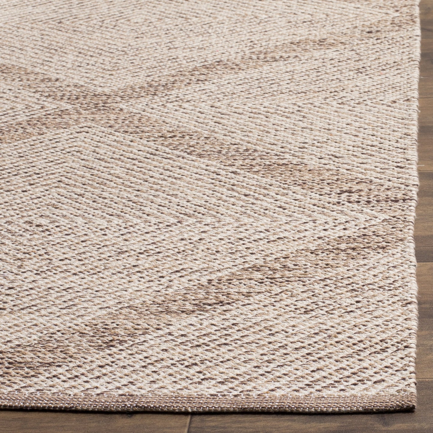 SAFAVIEH Area Rug 8x10 - Montauk Collection - Large - Beige, Handmade Cotton, Ideal for Living Room, Bedroom, Office, Dining Space (MTK821E)
