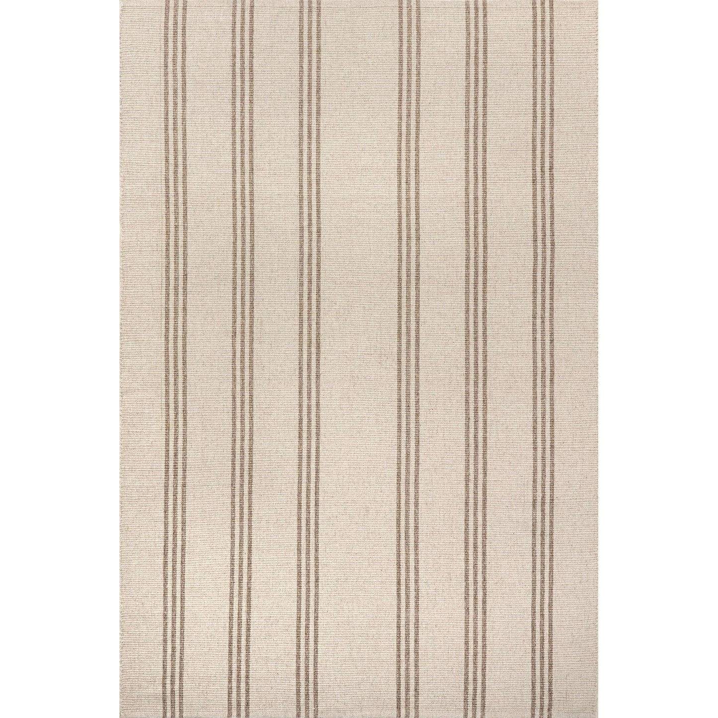 Rugs USA Hawthorn Ivory, 7'6" x 9'6", Handmade, Striped, Wool, Soft and Cozy, High Traffic, Stain Resistant, Easy Clean, Durable Area Rug for Bedroom, Living Room, Dining, Den, Foyer