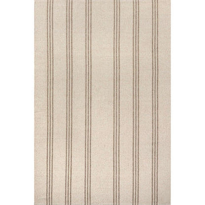 Rugs USA Hawthorn Ivory, 7'6" x 9'6", Handmade, Striped, Wool, Soft and Cozy, High Traffic, Stain Resistant, Easy Clean, Durable Area Rug for Bedroom, Living Room, Dining, Den, Foyer