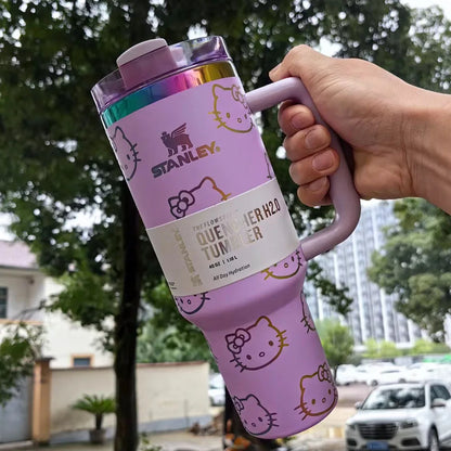 Pink Stanley Quencher H2.0 Tumbler – 40 oz Travel Cup