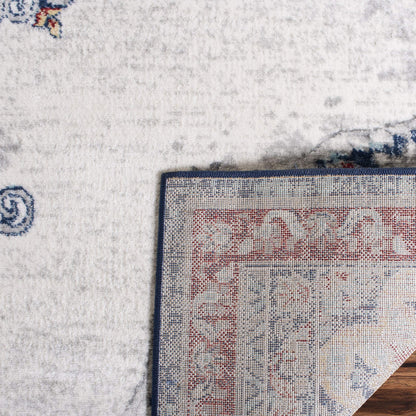 SAFAVIEH Brentwood Collection Runner Rug - 2' x 10', Ivory & Red, Medallion Distressed Design, Non-Shedding & Easy Care, Ideal for High Traffic Areas in Living Room, Bedroom (BNT867A)