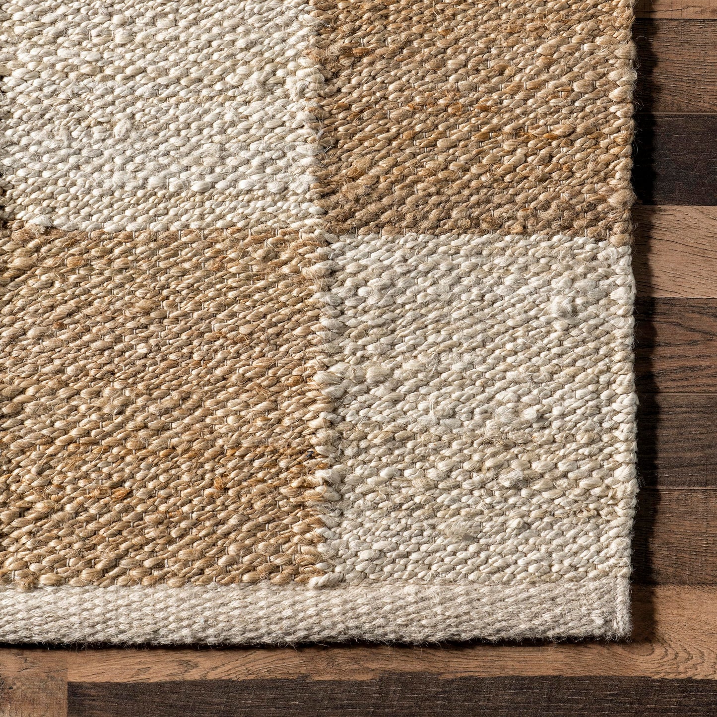 Nuloom Christana Ivory, 6' x 9', Handmade, Jute & Cotton, Soft and Textured, High Traffic, Stain Resistant, Easy Clean, Durable Area Rug for Bedroom, Living Room, Dining Space, Den, Foyer