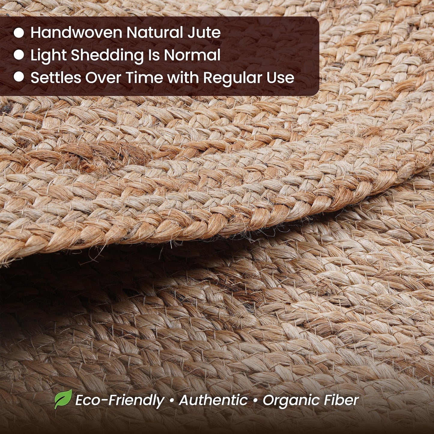 Craft Trade 5 Ft Braided Round Jute Rug – Natural Fiber Handwoven Carpet for Living Room, Bedroom & Entryway – Eco-Friendly, Durable, Rustic Boho Floor Decor (Beige/Natural)