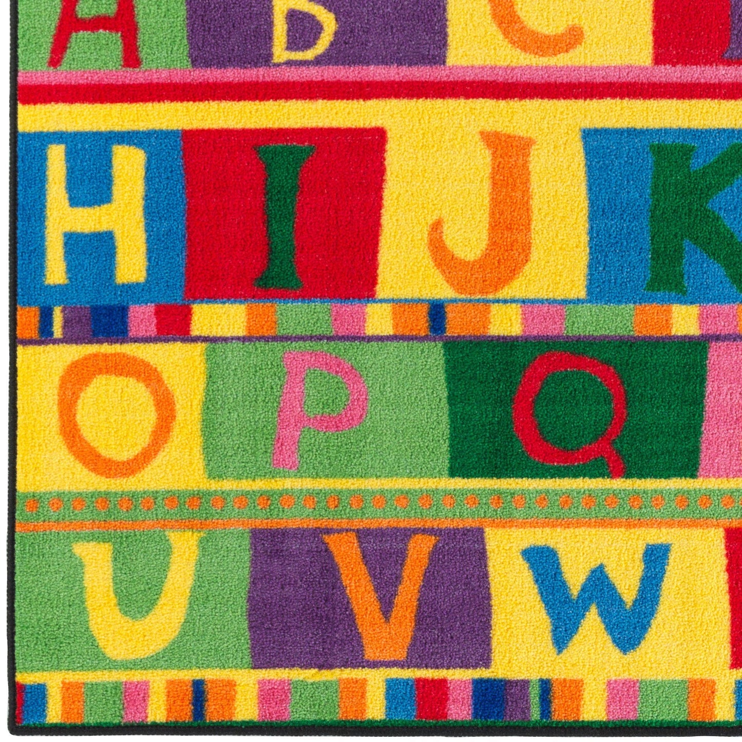 Flagship Carpets ABC Tapestry Machine Washable Educational Rug for Childrens Classroom, Home Learning and Playroom Rug or Children's Bedroom Carpet, 5' x 8', Multicolor