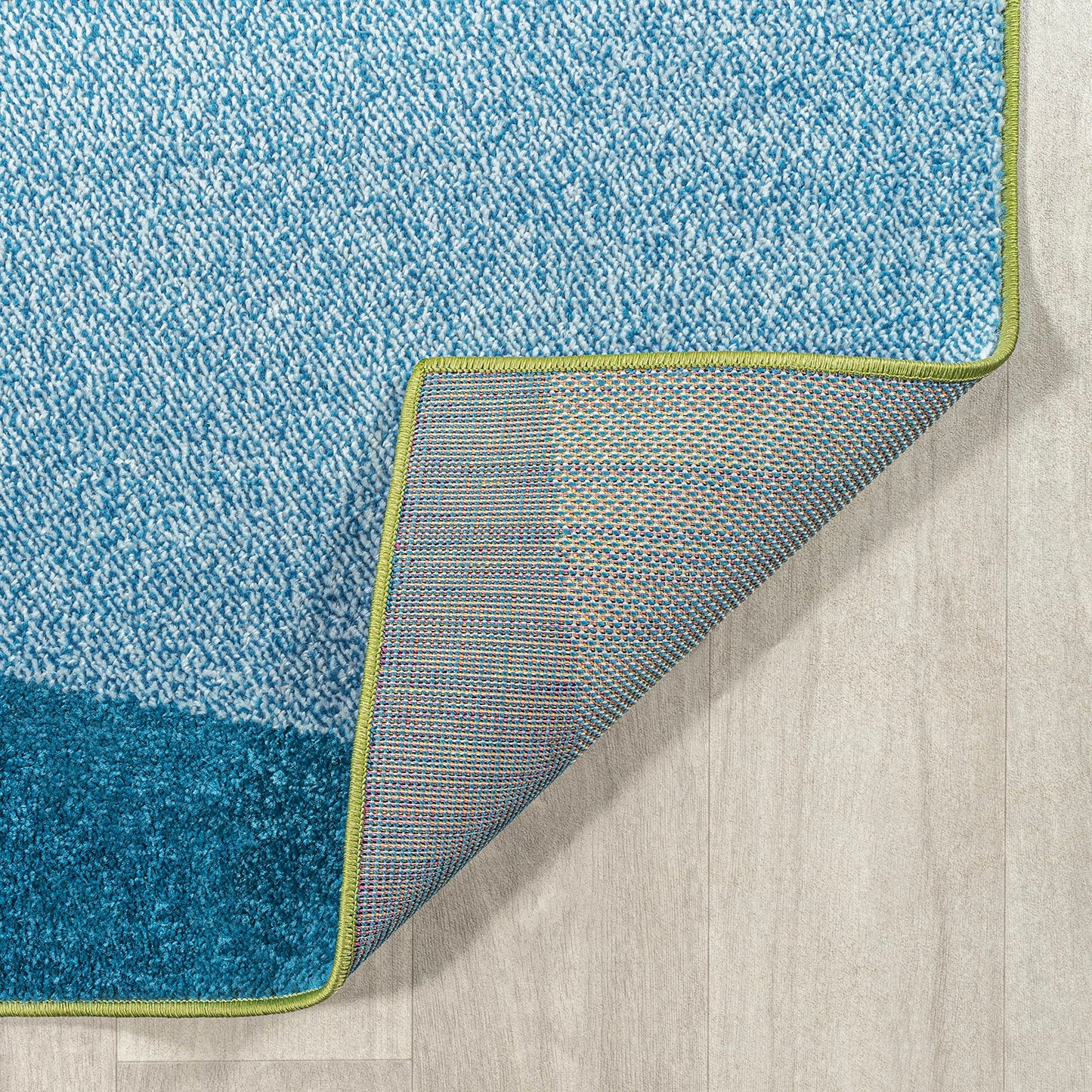 JONATHAN Y Prism Geometric Striped Indoor Area Rug 3x5, Orange/Green/Blue, Modern, Coastal, Easy-Cleaning for Living Room, Bedroom, Kitchen, Pet Friendly, Non-Shedding (DZC101A-3)
