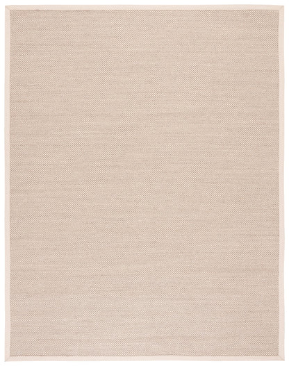 SAFAVIEH Area Rug 9x12 - Natural Fiber Collection - Large - Marble & Beige, Sisal, Woven Design with Border (NF143C)