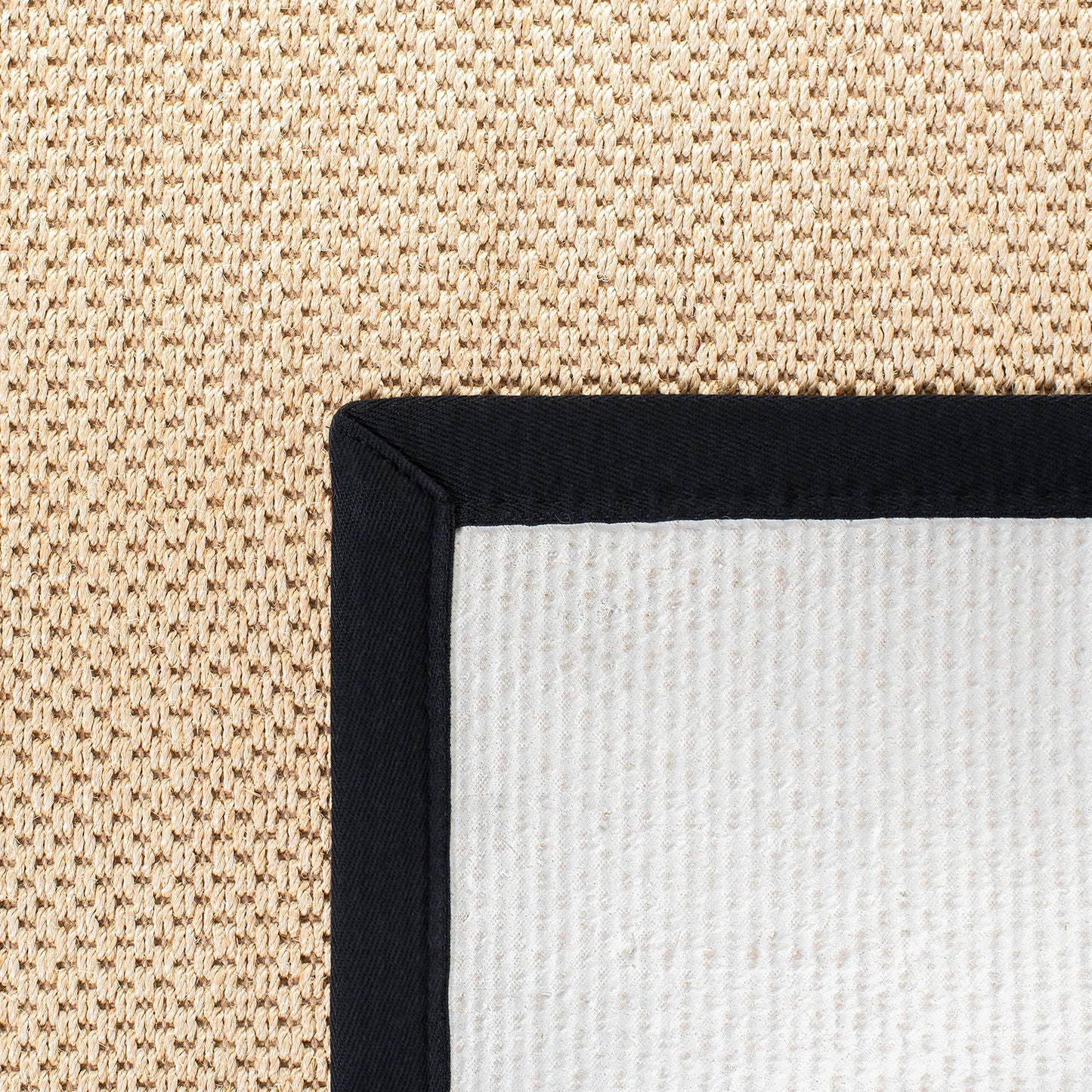 SAFAVIEH Area Rug 2x3 - Natural Fiber Collection - Maize & Black, Sisal, Woven Design with Border (NF141A)