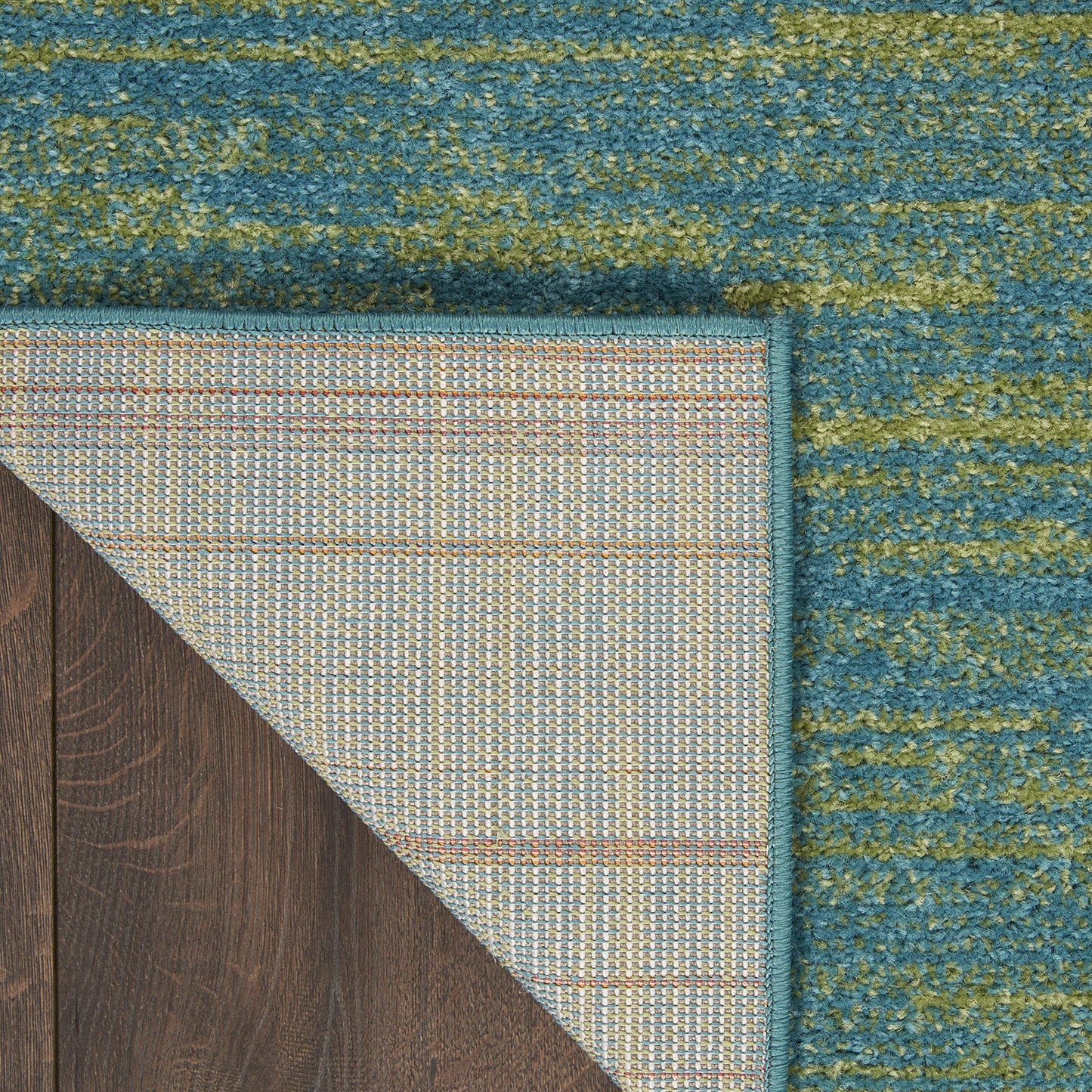 Nourison Home Nourison Essentials Blue Green 2' x 4' Area Rug - Easy Clean, Non Shedding, Bed Room, Living Room, Dining Room, Kitchen (2' x 4')