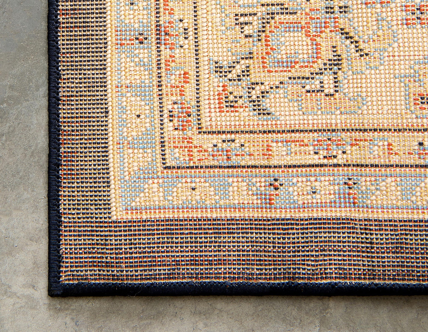 Unique Loom Sialk Hill Collection Area Rug - Washington (4' 1" x 6' 1" Rectangle, Navy Blue/ Cream)