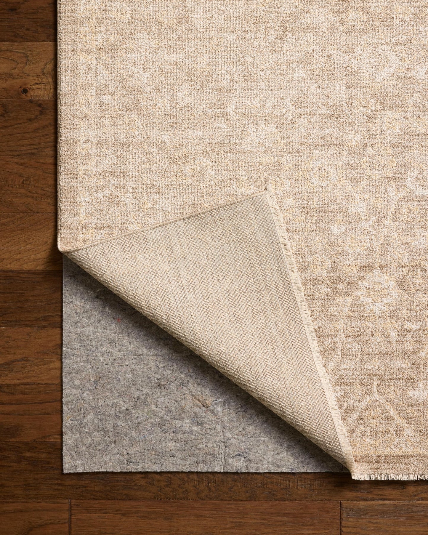 Loloi Chris Loves Julia Palma Collection PLM-01 Bark/Natural 5'-3" x 7'-6" Area Rug Vintage Style Boho Living Room Bedroom Carpet