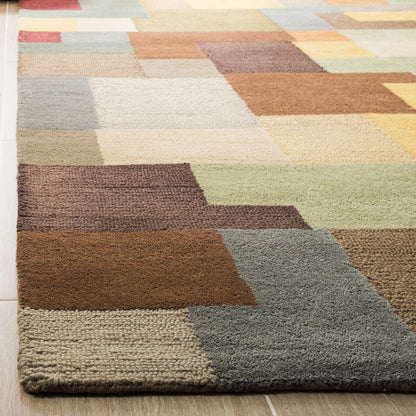 SAFAVIEH Soho Collection Accent Rug - 2' x 3', Multi, Handmade Modern Abstract Wool, Ideal for High Traffic Areas in Entryway, Living Room, Bedroom (SOH923A)
