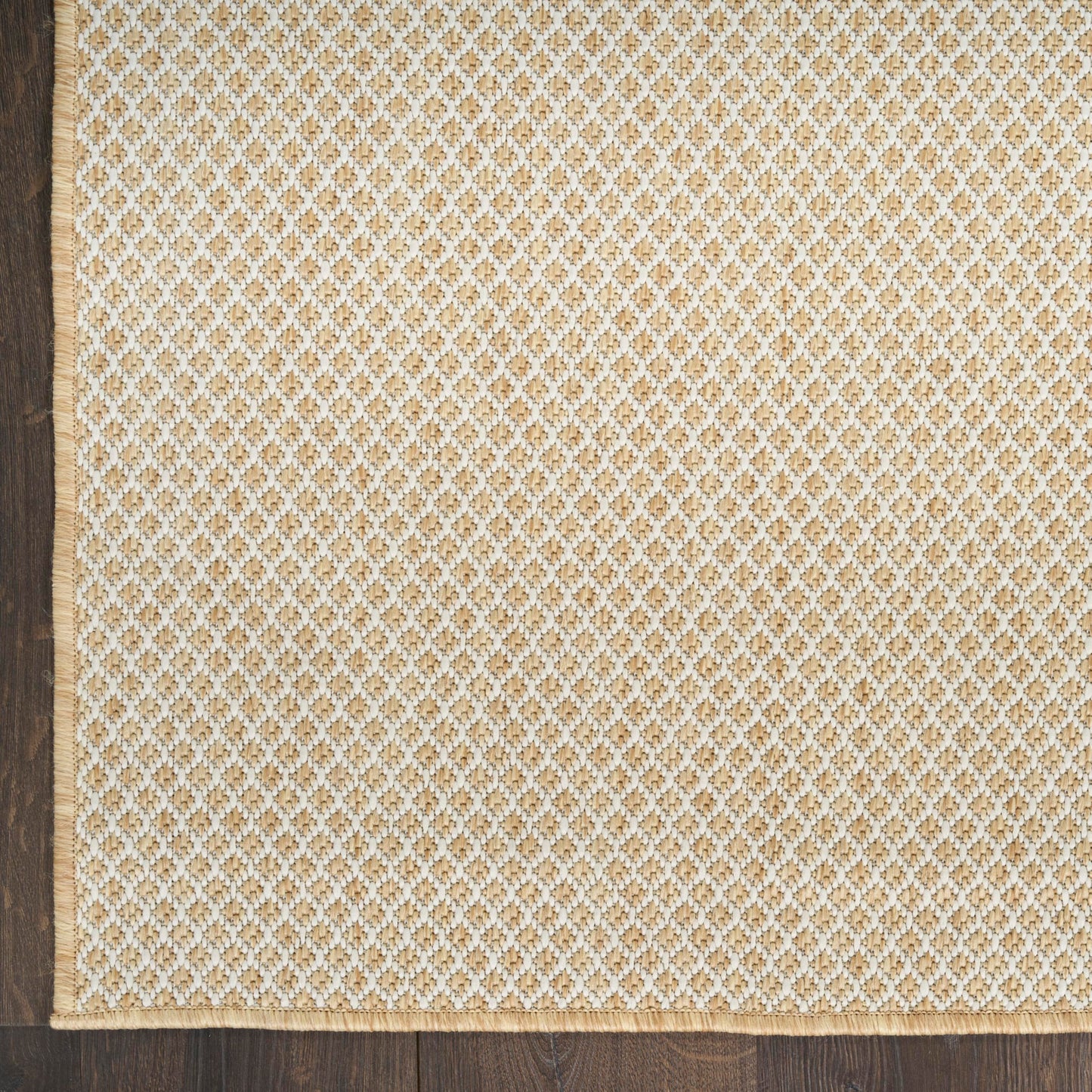 Nourison Home Courtyard Natural 9' x 12' Area Rug - Easy Clean, Non Shedding, Bed Room, Living Room, Dining Room, Kitchen (9' x 12')