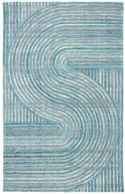 SAFAVIEH South Hampton Collection 4' x 6' Blue SHA301M Handmade Abstract Wool Area Rug