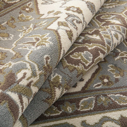 Superior Elegant Glendale Collection Area Rug, 8mm Pile Height with Jute Backing, Traditional Oriental Rug Design, Anti-Static, Water-Repellent Rugs - Green, 5' x 8' Rug