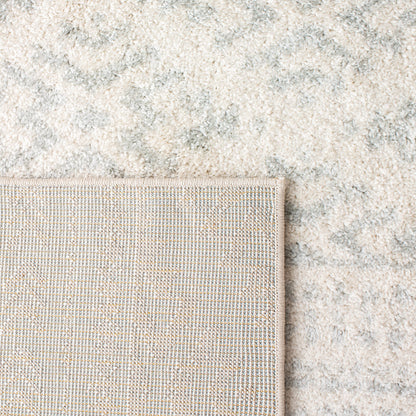 SAFAVIEH Tulum Collection Area Rug - 9' Square, Ivory & Light Grey, Moroccan Boho Tribal Design, Non-Shedding & Easy to Clean, Ideal for Living Room, Bedroom, Dining Space (TUL272G)