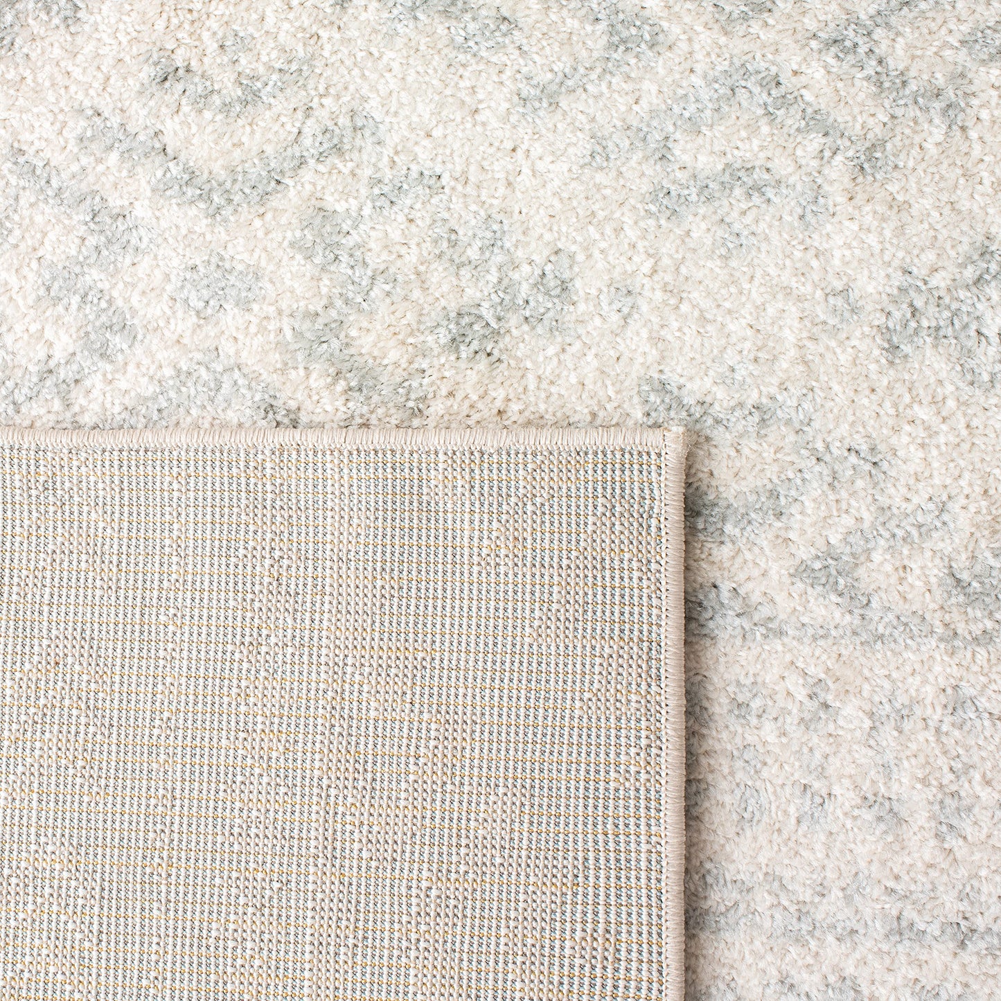 SAFAVIEH Area Rug 9x12 - Tulum Collection - Large - Ivory & Light Grey, Moroccan Boho Tribal Design, Non-Shedding & Easy to Clean, Ideal for Living Room, Bedroom, Dining Space (TUL272G)