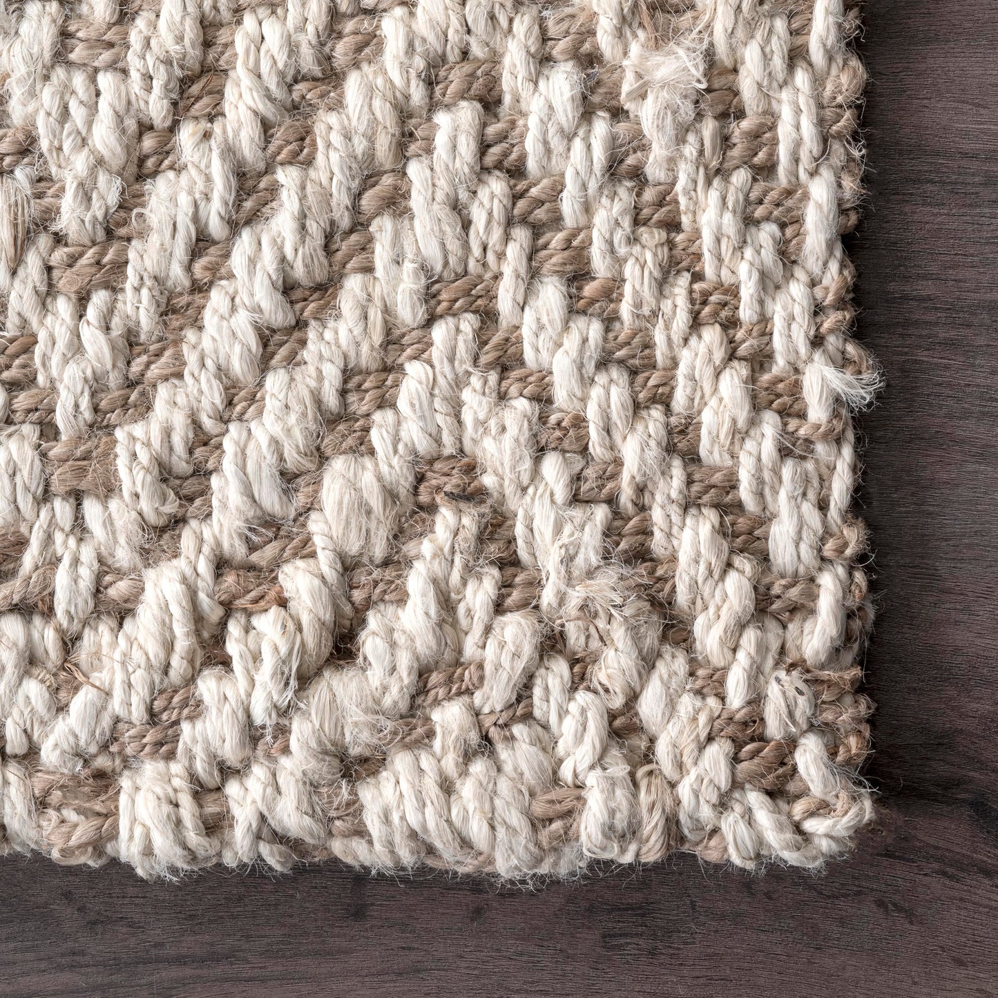 Nuloom Vania Off-White/Blue, 2'6" x 6', Hand Woven, Striped, Jute, Soft and Textured, High Traffic, Stain Resistant, Easy Clean, Durable Runner for Bedroom, Living Room, Dining, Den, Foyer, Entryway